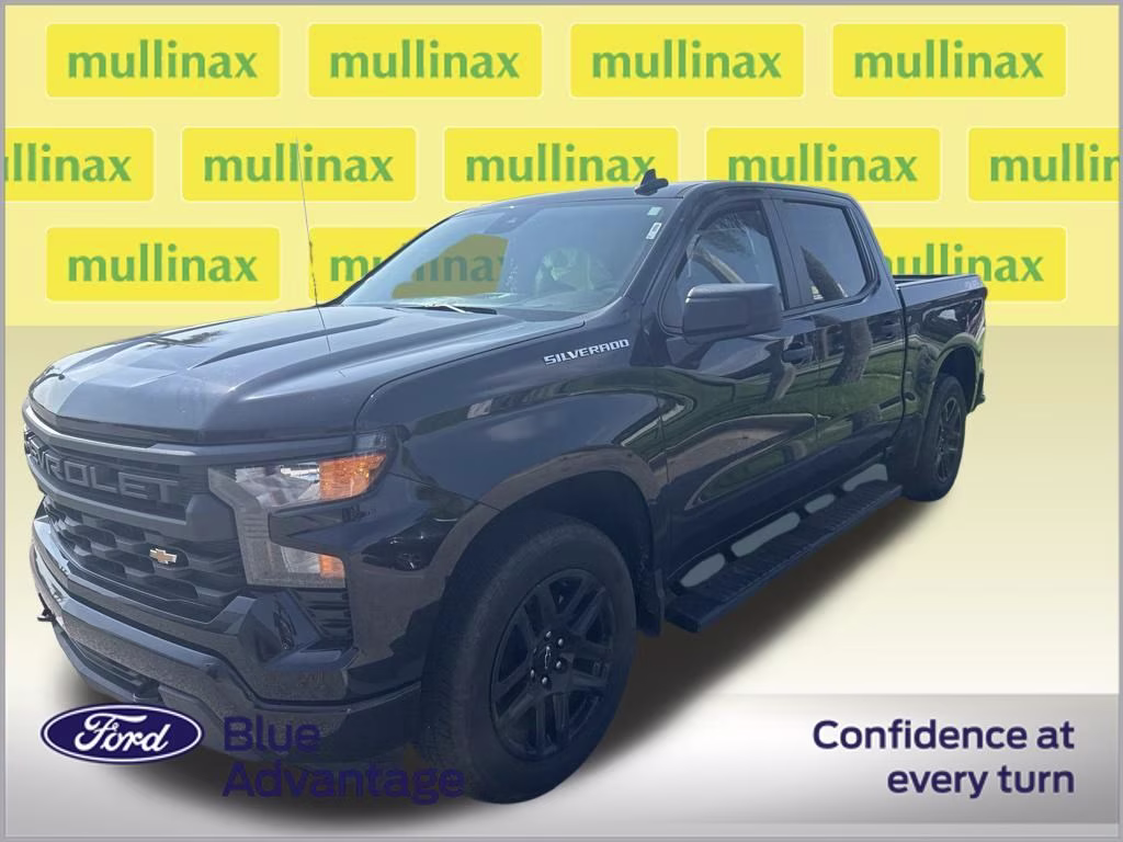 2024 Black Chevrolet Silverado 1500 Custom 4X4 Truck