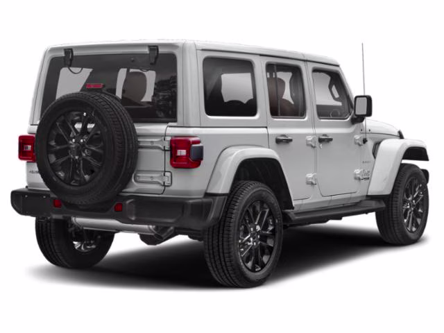 2022 White Jeep Wrangler 4xe Unlimited Sahara 4XE 4X4 Crossover
