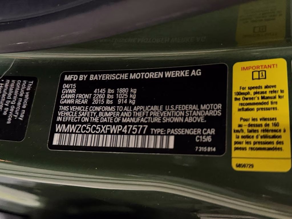 2015 Green Metallic MINI Cooper S Countryman Base AWD SUV