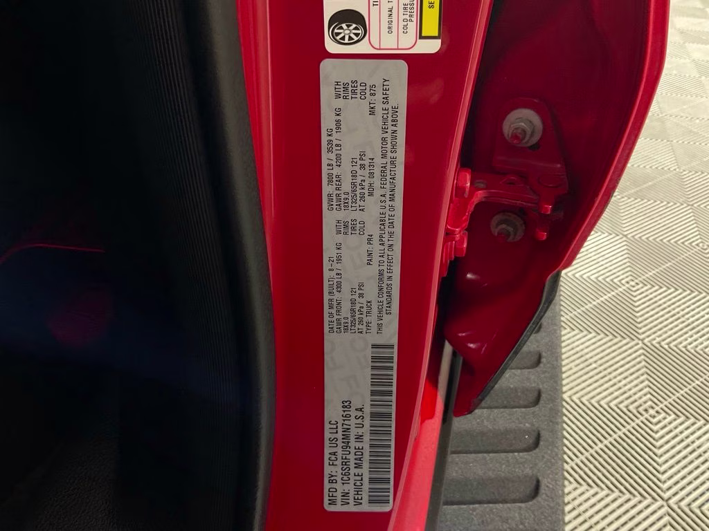 2021 Flame Red Clearcoat Ram 1500 TRX 4X4 Truck