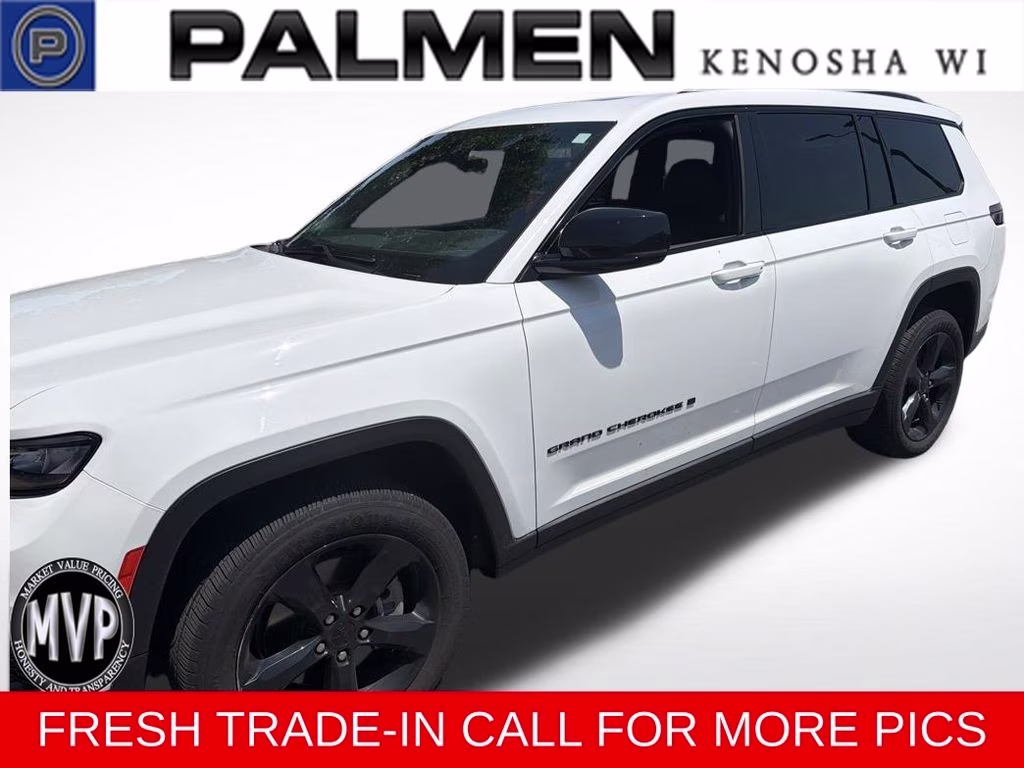 2021 Bright White Clearcoat Jeep Grand Cherokee L Altitude 4X4 SUV