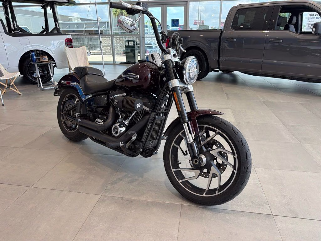 2018 Maroon Harley-Davidson Sport Glide Softail Motorcycle