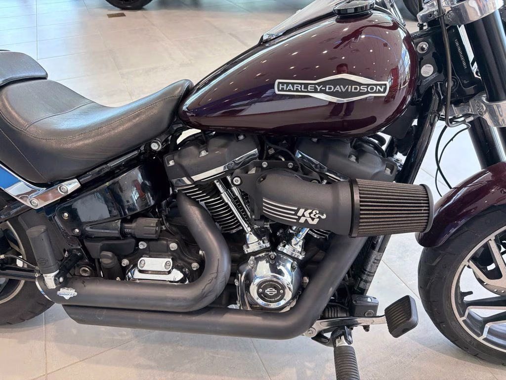 2018 Maroon Harley-Davidson Sport Glide Softail Motorcycle