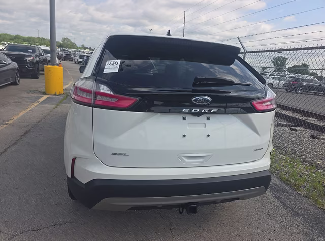 2023 Star White Metallic Tri-Coat Ford Edge SEL AWD SUV