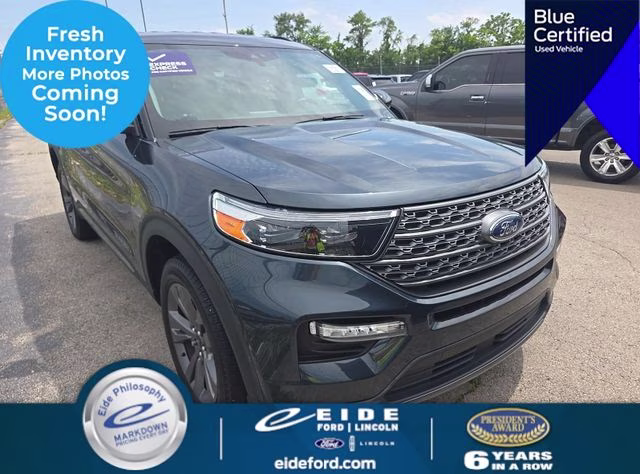 2023 Stone Blue Metallic Ford Explorer XLT 4X4 SUV