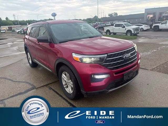 2021 Red Metallic Ford Explorer XLT 4X4 SUV