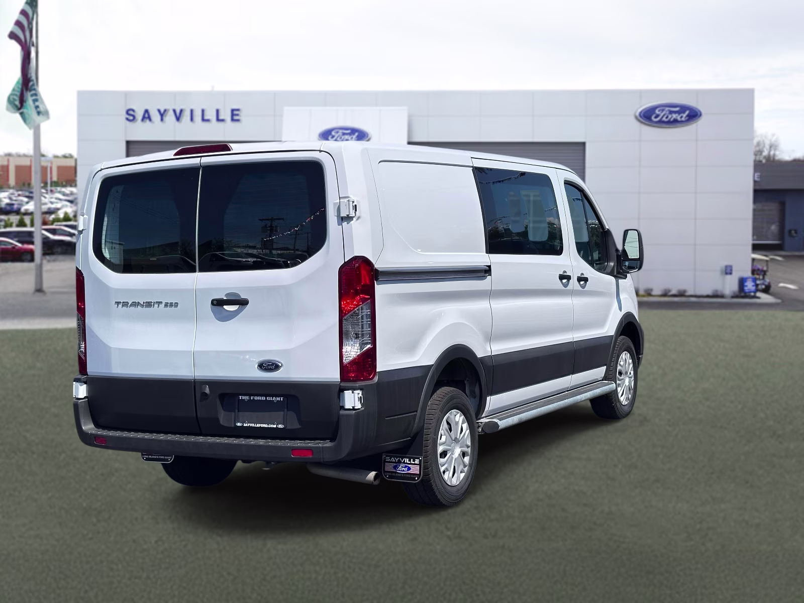 2025 Oxford White Ford Transit Cargo Van T-250 130 Low Rf 9070 GVWR RWD RWD Van