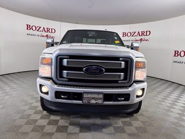 2015 White Platinum Metallic Tri-Coat Ford Super Duty F-250 SRW Platinum 4X4 Truck