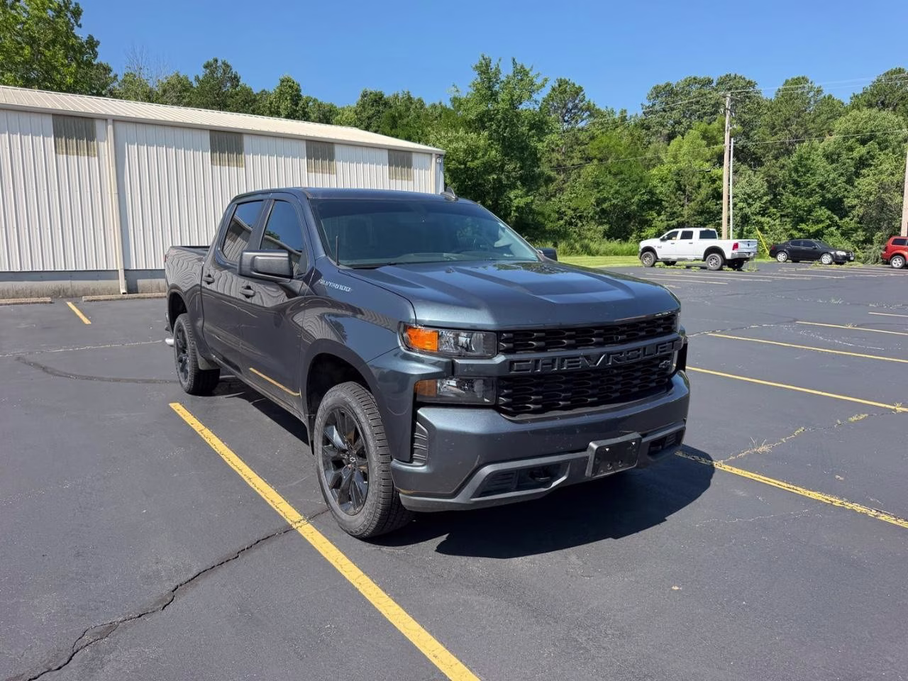 2020 Shadow Gray Metallic Chevrolet Silverado 1500 4WD Custom Crew Cab 4X4 Truck
