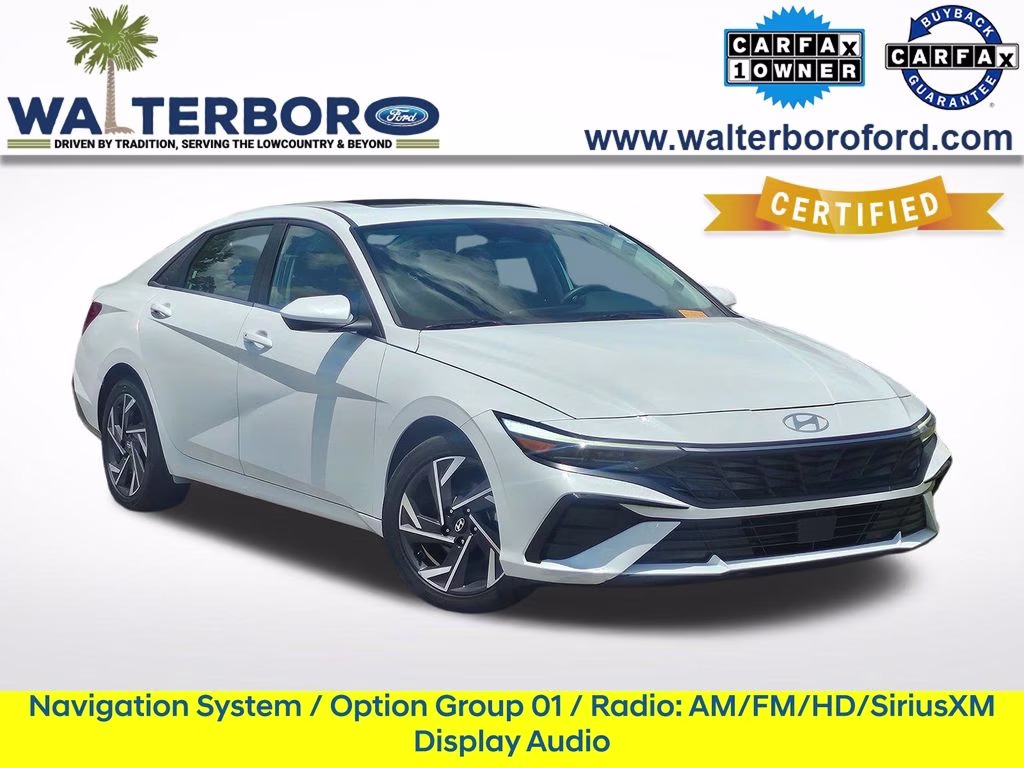 2025 Serenity White Hyundai Elantra SEL Convenience FWD Sedan
