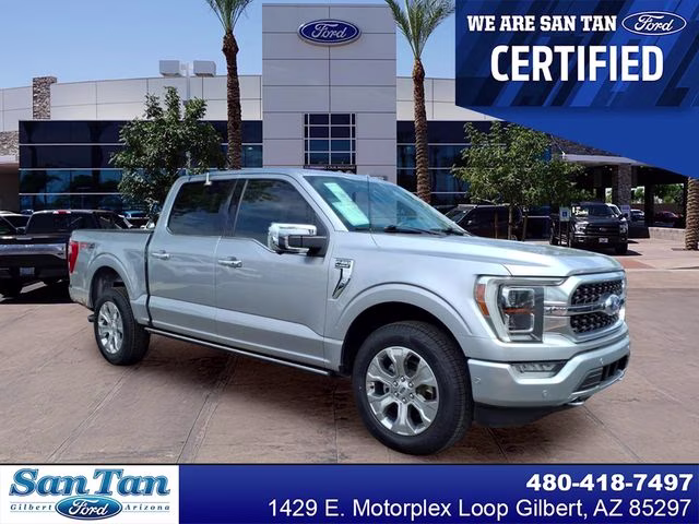 2021 Silver Metallic Ford F-150 Platinum 4X4 Truck