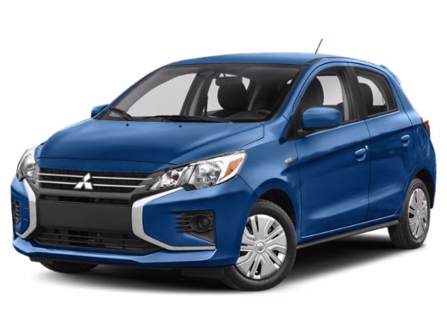 2021 Blue Mitsubishi Mirage ES FWD Hatchback