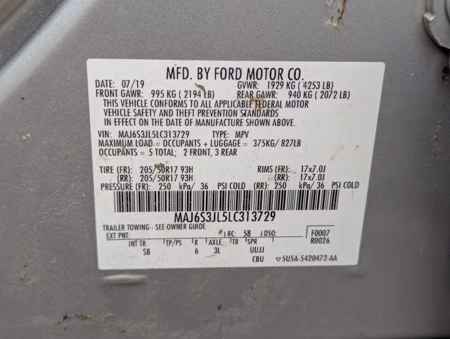 2020 Moondust Silver Metallic Ford EcoSport SES 4X4 SUV