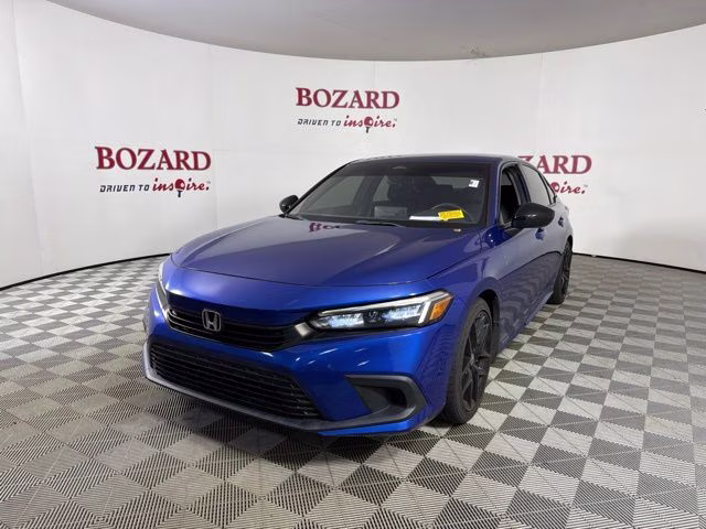 2022 Aegean Blue Metallic Honda Civic Sport FWD Sedan