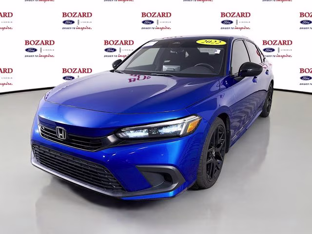 2022 Aegean Blue Metallic Honda Civic Sport FWD Sedan