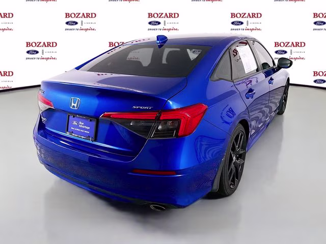 2022 Aegean Blue Metallic Honda Civic Sport FWD Sedan