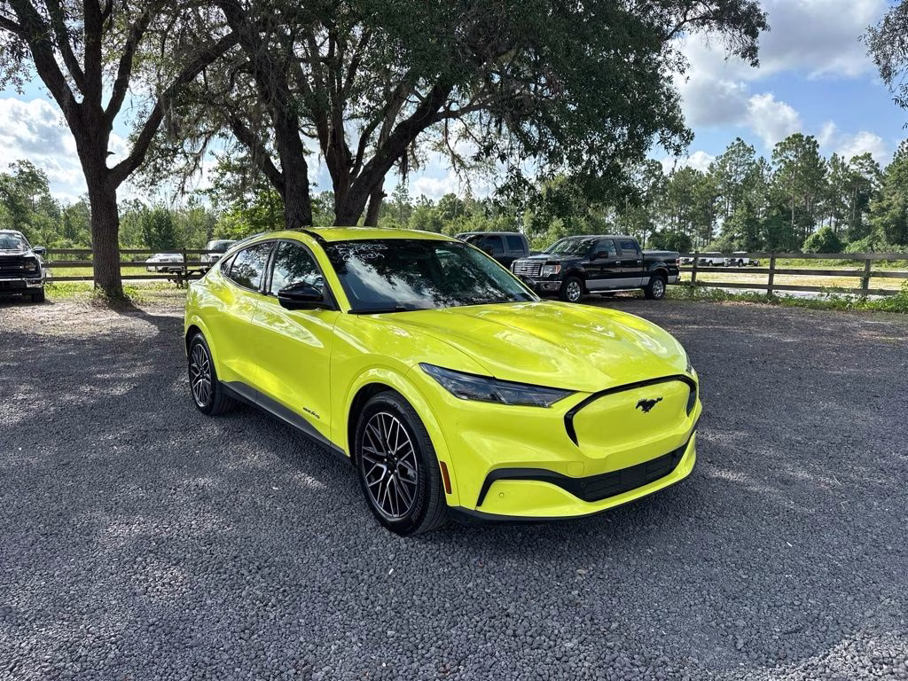 2025 Yellow Ford Mustang Mach-E Premium AWD SUV
