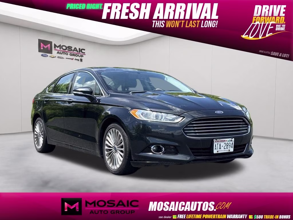 2014 Dark Side Metallic Ford Fusion Titanium AWD Sedan