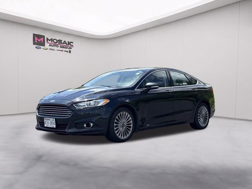 2014 Dark Side Metallic Ford Fusion Titanium AWD Sedan