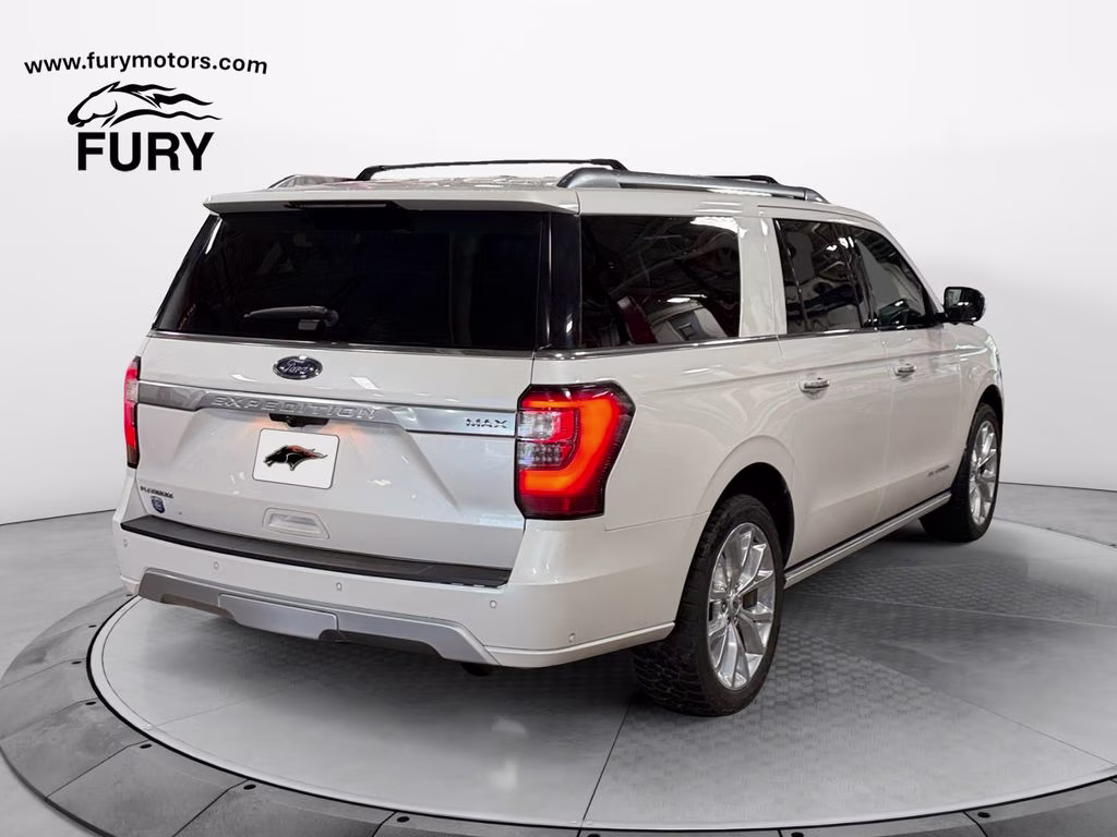 2018 White Platinum Clearcoat Metallic Ford Expedition Max Platinum w/Drivers Assistance & Heavy Duty Tow Pkg 4X4 SUV
