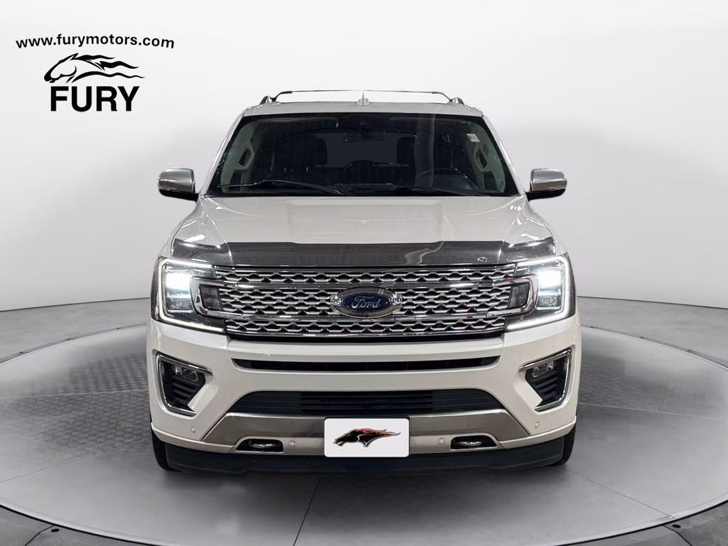 2018 White Platinum Clearcoat Metallic Ford Expedition Max Platinum w/Drivers Assistance & Heavy Duty Tow Pkg 4X4 SUV