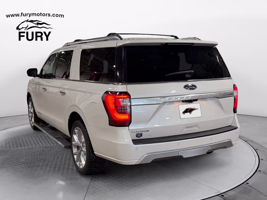 2018 White Platinum Clearcoat Metallic Ford Expedition Max Platinum w/Drivers Assistance & Heavy Duty Tow Pkg 4X4 SUV