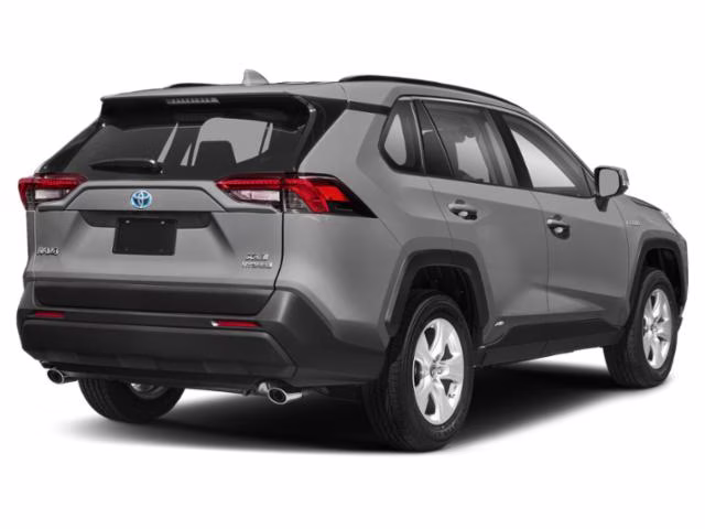2021 Silver Toyota RAV4 Hybrid XLE AWD Crossover