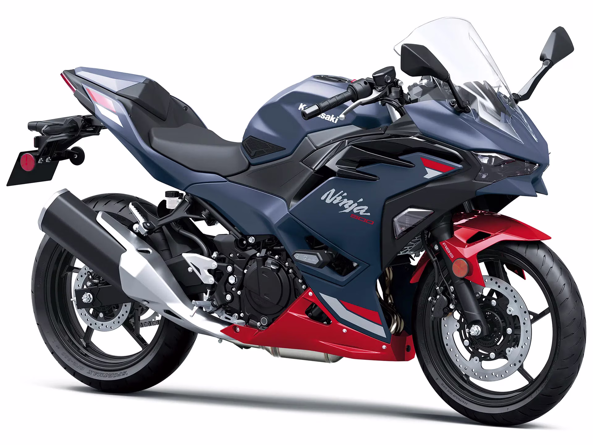2026 Metallic Matte Twilight Blue / Candy Persimmon Red Kawasaki Ninja 500 SE ABS Motorcycle