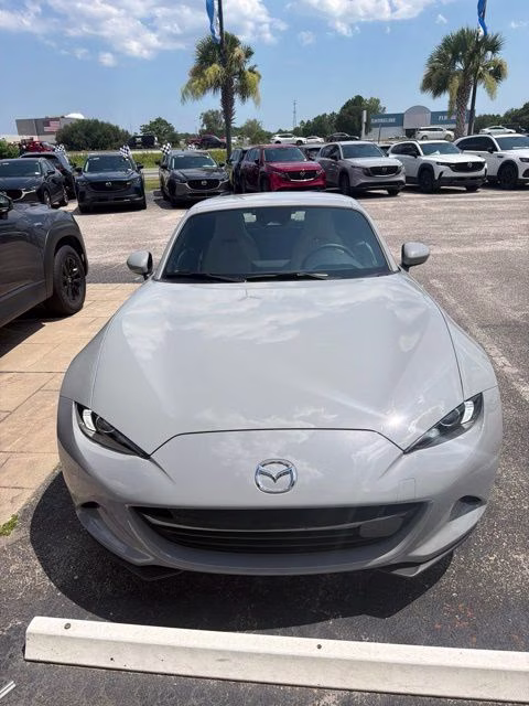 2025 Aero Gray Metallic Mazda MX-5 Miata RF Grand Touring RWD Convertible