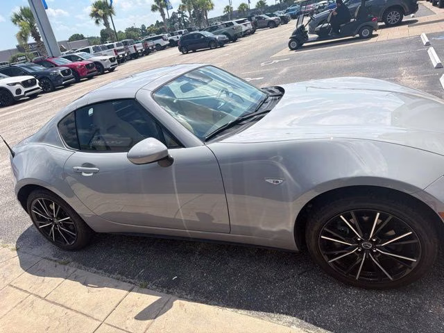 2025 Aero Gray Metallic Mazda MX-5 Miata RF Grand Touring RWD Convertible