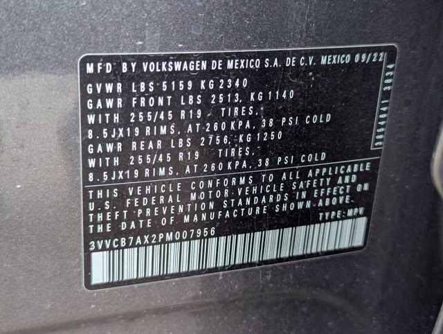 2023 Platinum Gray Metallic Volkswagen Tiguan 2.0T SE R-Line Black FWD SUV