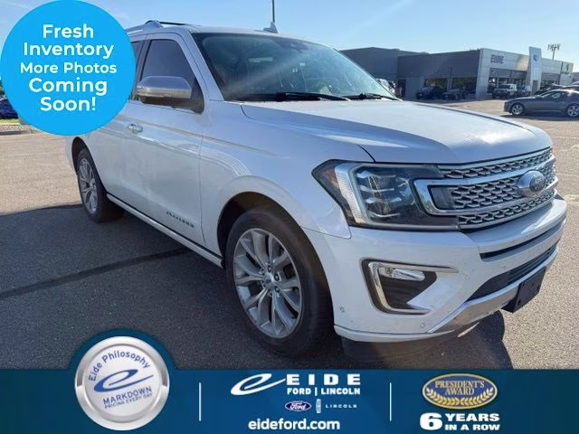 2019 White Platinum Ford Expedition Platinum RWD SUV