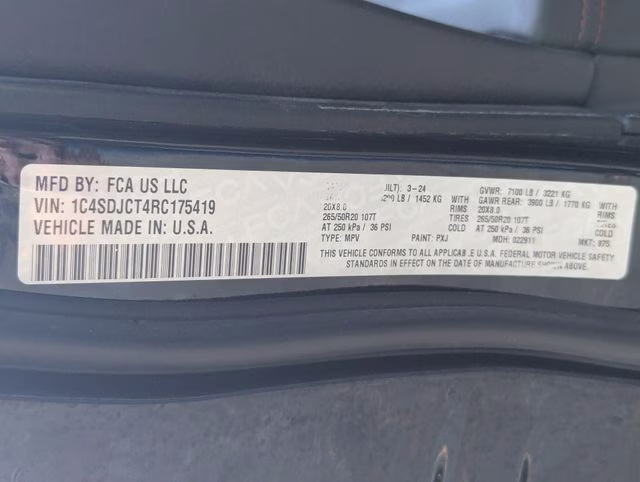 2024 DB Black Crystal Clearcoat Dodge Durango R/T Plus AWD SUV