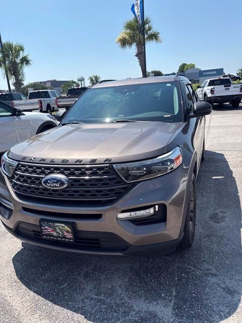2021 Stone Gray Ford Explorer XLT 4X4 SUV