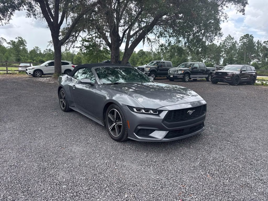 2024 Gray Metallic Ford Mustang EcoBoost Premium RWD Convertible