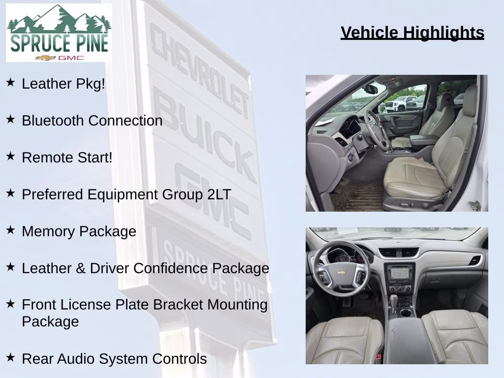 2017 Summit White Chevrolet Traverse 2LT FWD SUV