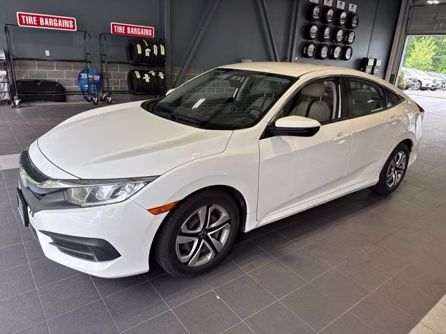 2017 White Honda Civic LX FWD Sedan
