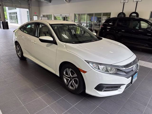 2017 White Honda Civic LX FWD Sedan