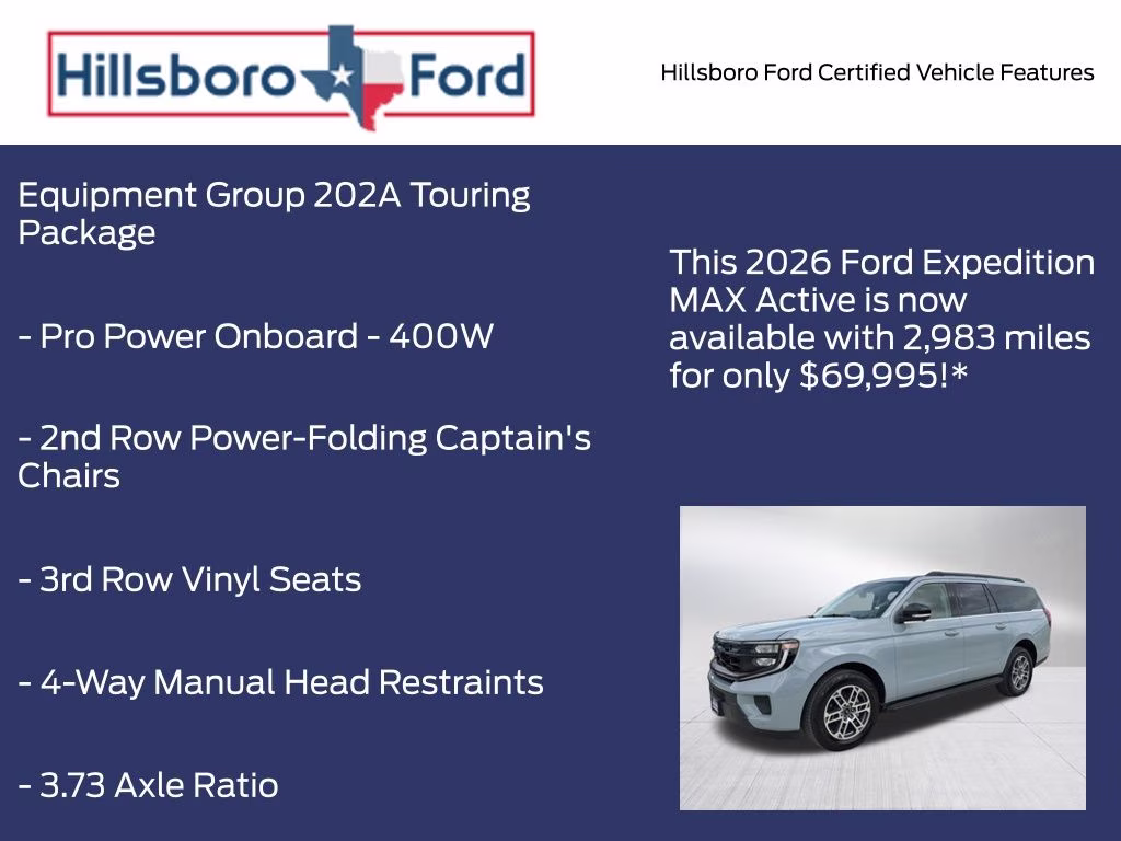 2026 Glacier Gray Metallic Tri-Coat Ford Expedition Max Active 4X4 SUV