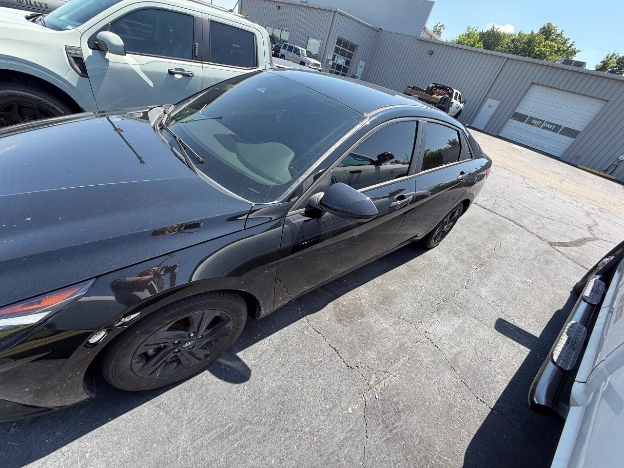 2023 Onyx Black Hyundai Elantra Hybrid Blue FWD Sedan