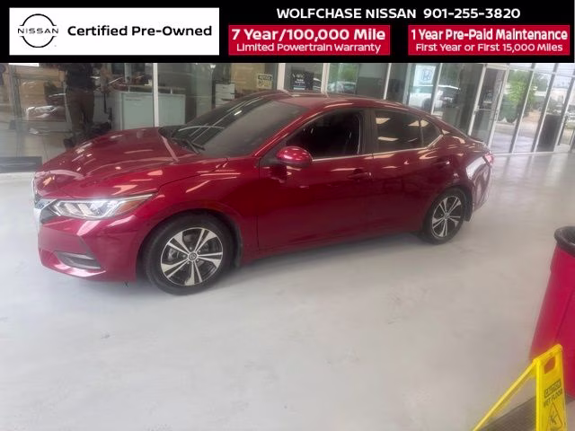 2022 Scarlet Ember Tintcoat Nissan Sentra SV FWD Sedan