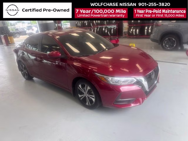 2022 Scarlet Ember Tintcoat Nissan Sentra SV FWD Sedan