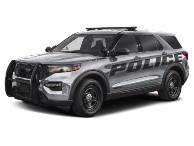 2025 Iconic Silver Metallic Ford Utility Police Interceptor Base AWD SUV