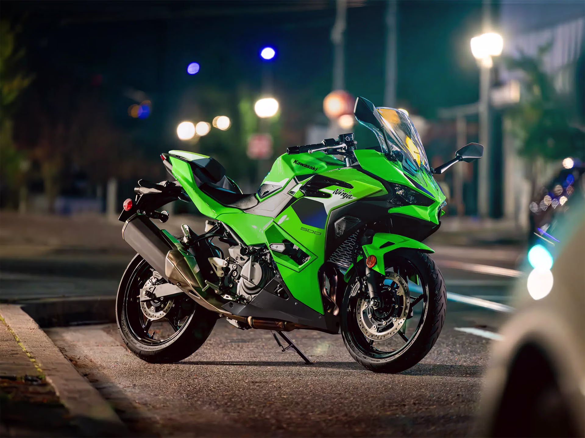 2026 Metallic Matte Twilight Blue / Candy Persimmon Red Kawasaki Ninja 500 SE ABS Motorcycle