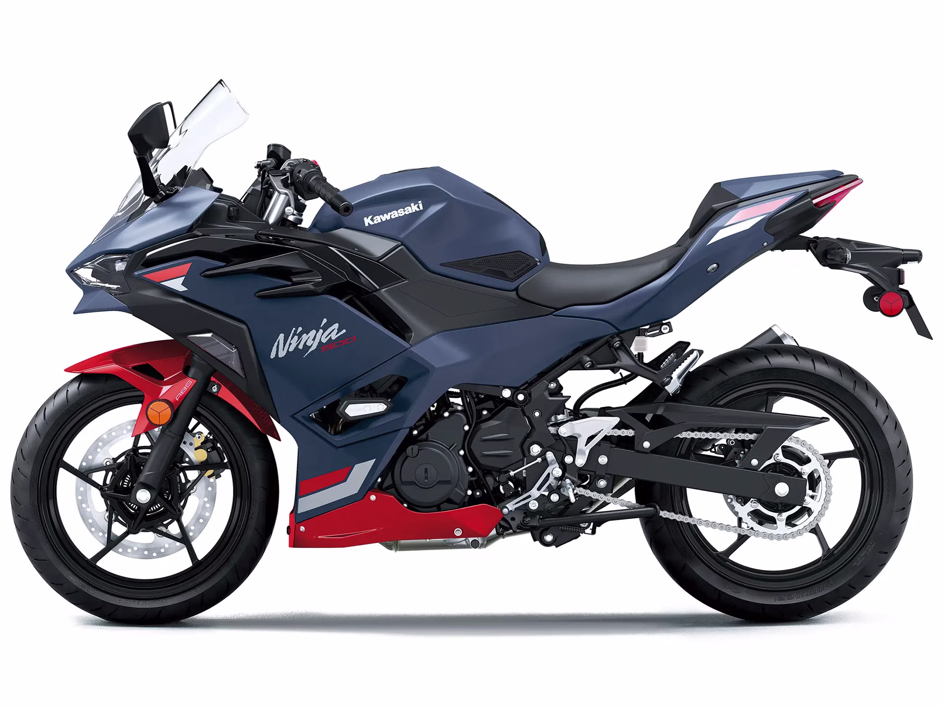 2026 Metallic Matte Twilight Blue / Candy Persimmon Red Kawasaki Ninja 500 SE ABS Motorcycle