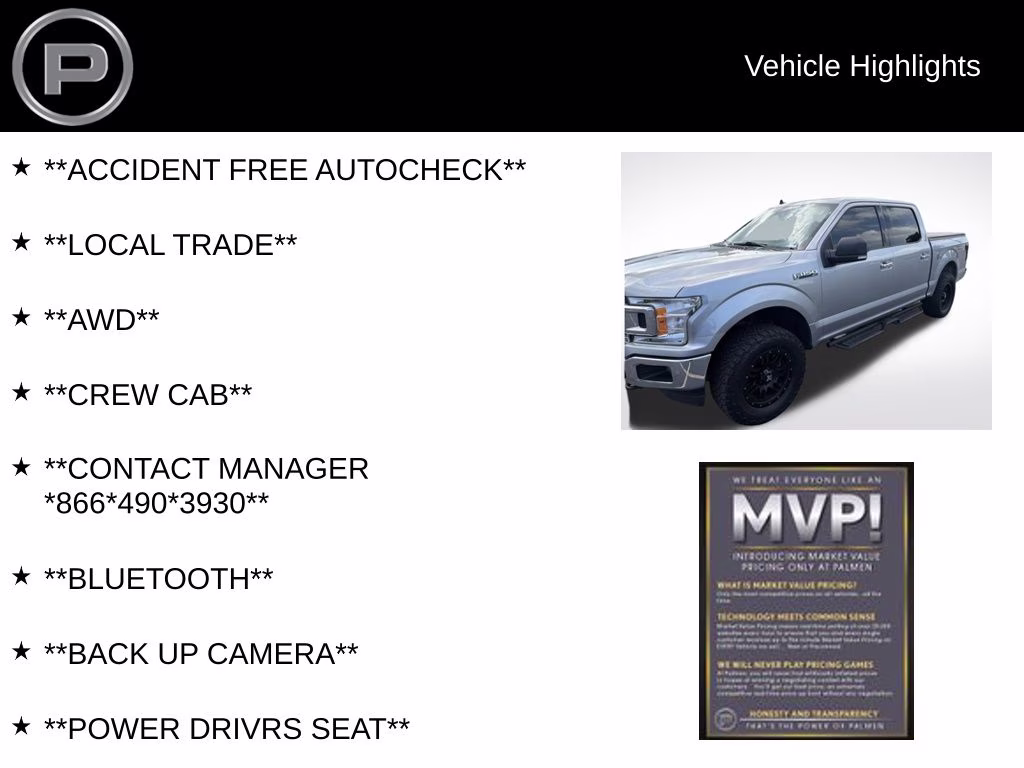 2020 Silver Metallic Ford F-150 XLT 4X4 Truck