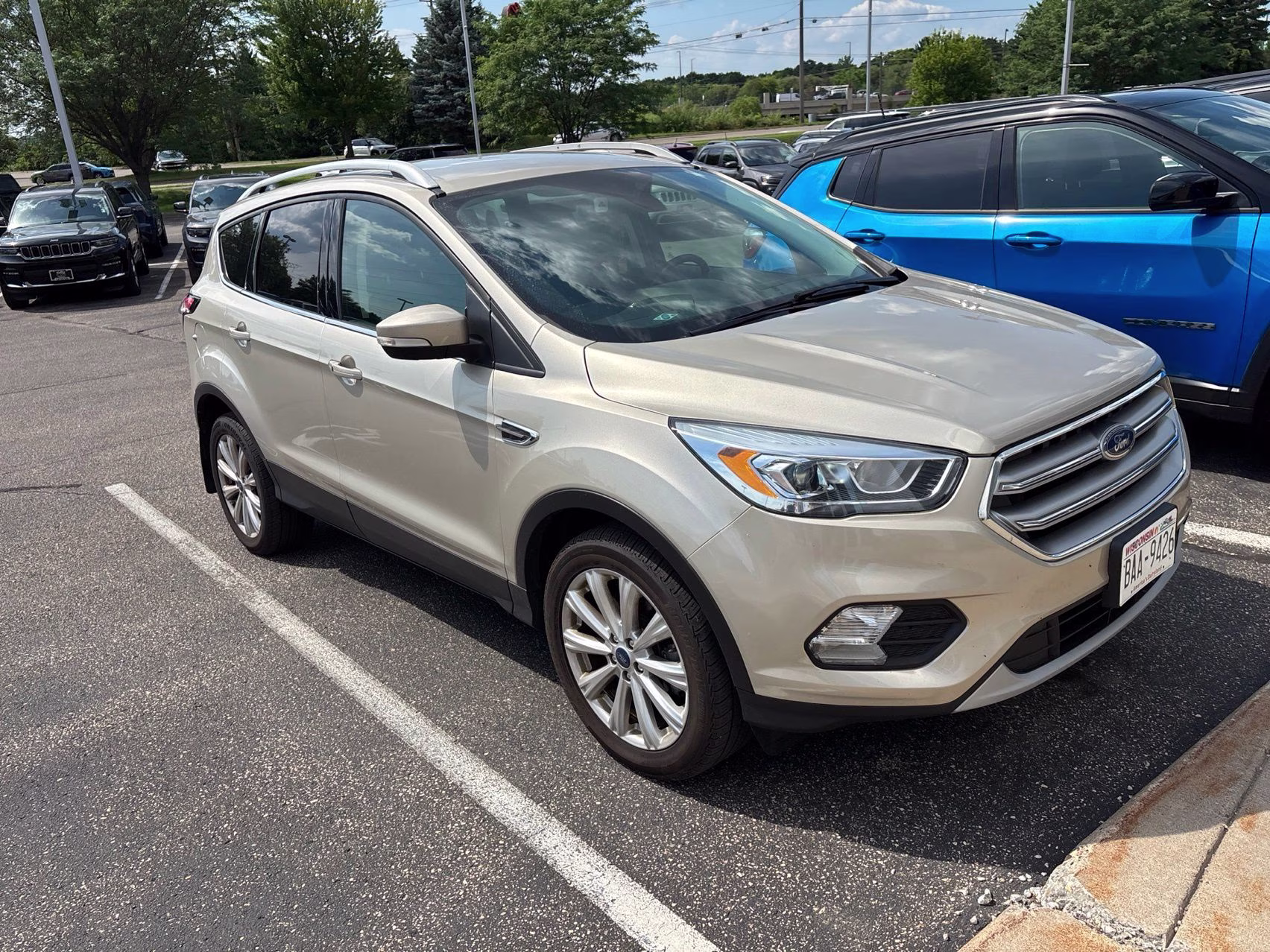 2017 White Gold Ford Escape Titanium 4X4 SUV
