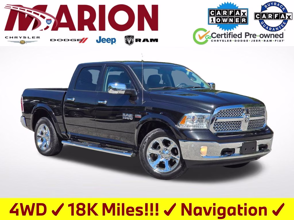 2016 Brilliant Black Crystal Pearlcoat Ram 1500 Laramie 4X4 Truck