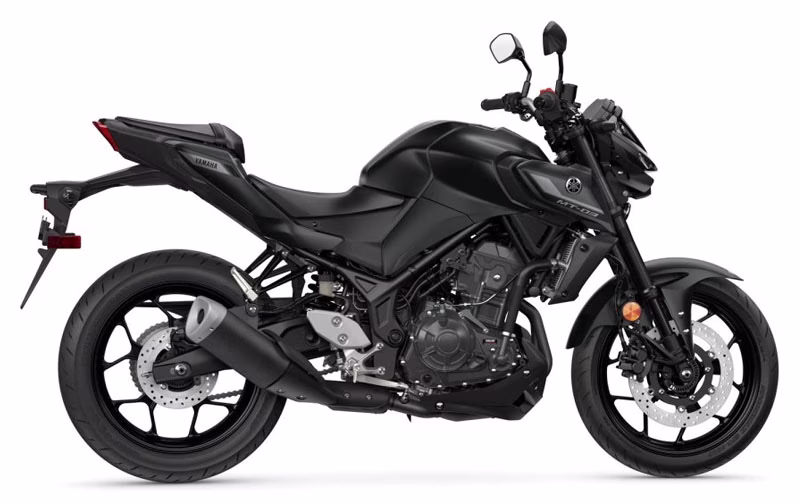 2026 Matte Stealth Black Yamaha MT-03 Motorcycle