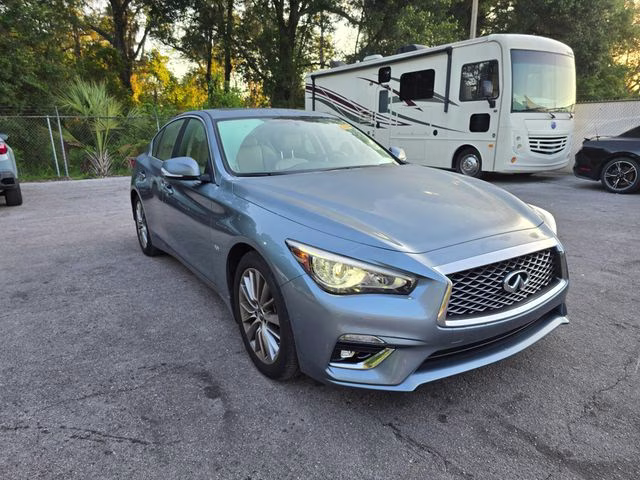 2018 Hagane Blue INFINITI Q50 3.0t LUXE RWD Sedan